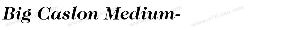 Big Caslon Medium字体转换